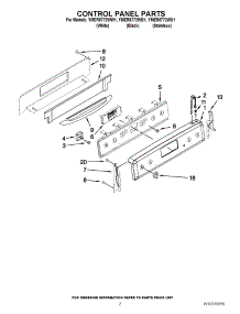02 - Control Panel Parts parts for Maytag Range YMER8772WB1 from AppliancePartsPros.com
