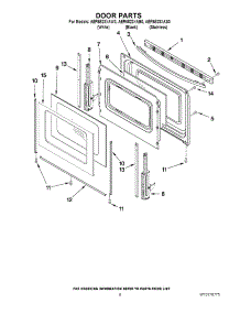 05 - Door Parts parts for Maytag Range AER5823XAW0 from AppliancePartsPros.com