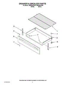 04 - Drawer & Broiler Parts parts for Maytag Range MER5605WW0 from AppliancePartsPros.com