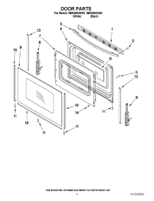 05 - Door Parts parts for Maytag Range MER5605WW0 from AppliancePartsPros.com