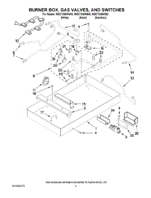 02 - Burner Box, Gas Valves, And Switches parts for Maytag Cooktop MGC7536WB00 from AppliancePartsPros.com