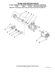 05 - Pump And Motor Parts parts for Maytag Dishwasher ADB1000AWW1 from AppliancePartsPros.com