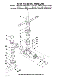 04 - Pump And Spray Arm Parts parts for Maytag Dishwasher ADB1000AWB1 from AppliancePartsPros.com