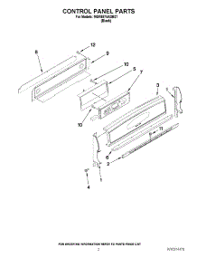 02 - Control Panel Parts parts for Maytag Range MGR6875ADB27 from AppliancePartsPros.com