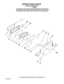 05 - Upper Door Parts parts for Maytag Range MGR6751BDW17 from AppliancePartsPros.com