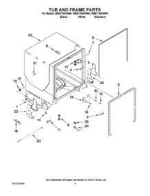 05 - Tub And Frame Parts parts for Maytag Dishwasher MDB7759AWS0 from AppliancePartsPros.com
