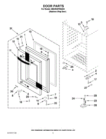 03 - Door Parts parts for Maytag Wine Cooler MBCM24FWBS00 from AppliancePartsPros.com