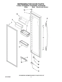06 - Refrigerator Door Parts parts for Maytag Refrigerator MCD2358WEW01 from AppliancePartsPros.com