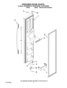 07 - Freezer Door Parts parts for Maytag Refrigerator MCD2358WEW01 from AppliancePartsPros.com