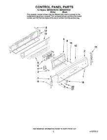 02 - Control Panel Parts parts for Maytag Range MER5555RCB1 from AppliancePartsPros.com