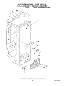 02 - Refrigerator Liner Parts parts for Maytag Refrigerator MCD2358WEM01 from AppliancePartsPros.com