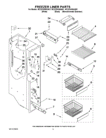 04 - Freezer Liner Parts parts for Maytag Refrigerator MCD2358WEM01 from AppliancePartsPros.com
