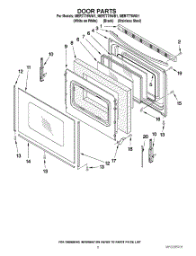 05 - Door Parts parts for Maytag Range MER7775WB1 from AppliancePartsPros.com