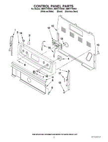 02 - Control Panel Parts parts for Maytag Range MER7775WS1 from AppliancePartsPros.com