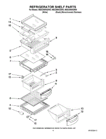 03 - Refrigerator Shelf Parts parts for Maytag Refrigerator MSD2559XEW00 from AppliancePartsPros.com