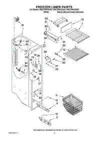 04 - Freezer Liner Parts parts for Maytag Refrigerator MSD2559XEB00 from AppliancePartsPros.com