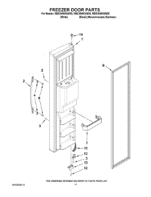 07 - Freezer Door Parts parts for Maytag Refrigerator MSD2559XEB00 from AppliancePartsPros.com