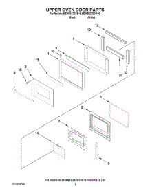 02 - Upper Oven Door Parts parts for Maytag Oven MEW5627DDW16 from AppliancePartsPros.com