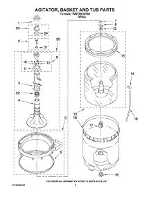 03 - Agitator, Basket And Tub Parts parts for Maytag Washer 7MMTS0510XW0 from AppliancePartsPros.com