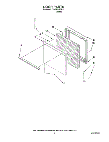 02 - Door Parts parts for Maytag Range CLY1610BDB13 from AppliancePartsPros.com