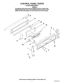 02 - Control Panel Parts parts for Maytag Range MER5752BAS17 from AppliancePartsPros.com