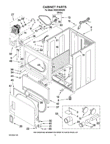 02 - Cabinet Parts parts for Maytag Dryer MGDX550XW0 from AppliancePartsPros.com