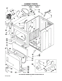 02 - Cabinet Parts parts for Maytag Dryer MGDX600XW0 from AppliancePartsPros.com