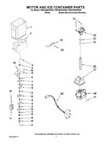05 - Motor And Ice Container Parts parts for Maytag Refrigerator MSD2559XEM00 from AppliancePartsPros.com