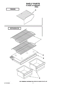05 - Shelf Parts parts for Maytag Refrigerator A4TXNWFWW01 from AppliancePartsPros.com