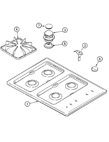 02 - Top Assembly parts for Maytag Cooktop MGC5430ADC from AppliancePartsPros.com