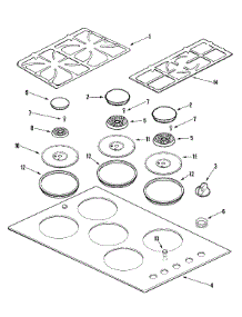 03 - T0p Assembly parts for Maytag Cooktop MGC6536BDB from AppliancePartsPros.com