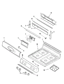 02 - Control Panel / Top Assembly parts for Maytag Range MGR4451BDQ from AppliancePartsPros.com