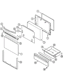 03 - Door / Drawer parts for Maytag Range MGR5510ADH from AppliancePartsPros.com
