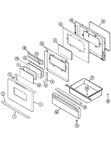 03 - Door / Drawer (Adq) parts for Maytag Range MGR5710ADQ from AppliancePartsPros.com