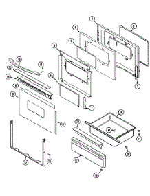 03 - Door / Drawer parts for Maytag Range MGR5720ADT from AppliancePartsPros.com