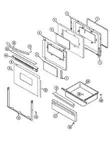 03 - Door / Drawer (Ada, Adh, Adl, Adq, Adw) parts for Maytag Range MGR5729ADH from AppliancePartsPros.com