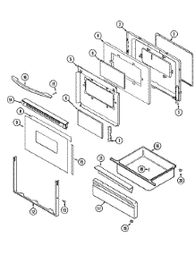 03 - Door / Drawer (Adt) parts for Maytag Range MGR5729ADT from AppliancePartsPros.com