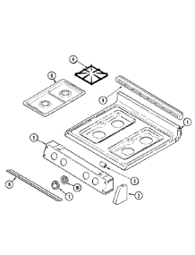 06 - Top Assembly parts for Maytag Range MGR5750ADQ from AppliancePartsPros.com