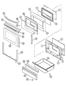 03 - Door / Warming Drawer parts for Maytag Range MGR5780BDW from AppliancePartsPros.com