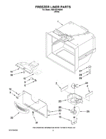 03 - Freezer Liner Parts parts for Maytag Refrigerator ABB1921WEW0 from AppliancePartsPros.com