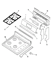 02 - Control Panel / Top Assembly parts for Maytag Range MGR6772BDB from AppliancePartsPros.com