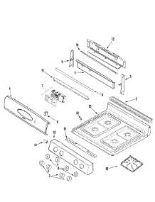 02 - Control Panel / Top Assembly parts for Maytag Range MGRH752CDS from AppliancePartsPros.com