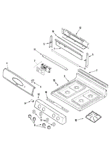 02 - Control Panel / Top Assembly parts for Maytag Range MGRL753BDS from AppliancePartsPros.com