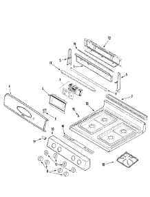 02 - Control Panel / Top Assembly parts for Maytag Range MGRS752BDS from AppliancePartsPros.com