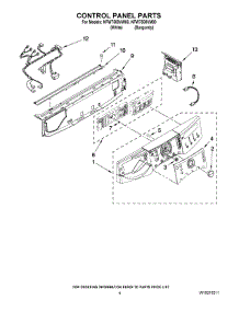 03 - Control Panel Parts parts for Maytag Washer NFW7500VM00 from AppliancePartsPros.com
