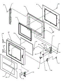 04 - Door Assy parts for Amana Microwave MH11BMP / P1156015M from AppliancePartsPros.com