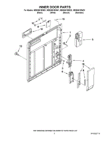 02 - Inner Door Parts parts for Maytag Dishwasher MDB3601BWB1 from AppliancePartsPros.com