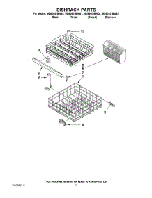 06 - Dishrack Parts parts for Maytag Dishwasher MDB3601BWB1 from AppliancePartsPros.com