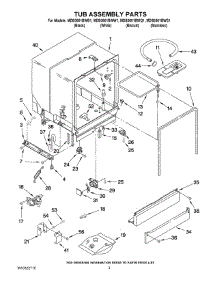 03 - Tub Assembly Parts parts for Maytag Dishwasher MDB3601BWQ1 from AppliancePartsPros.com