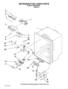 03 - Refrigerator Liner Parts parts for Maytag Refrigerator MFC2061KES6 from AppliancePartsPros.com